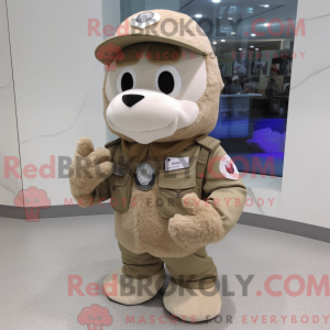Mascot character of a Beige...