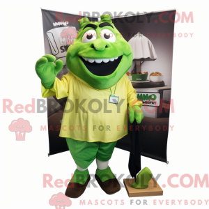 Postava maskota Lime Green...