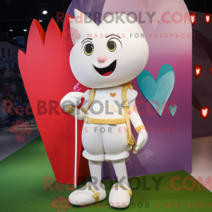 Maskot karakter af en hvid...