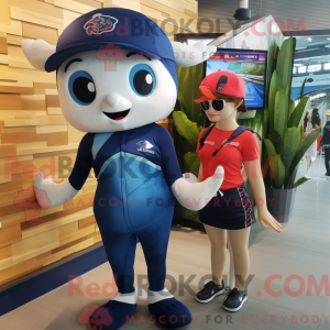 Mascot character of a Navy...