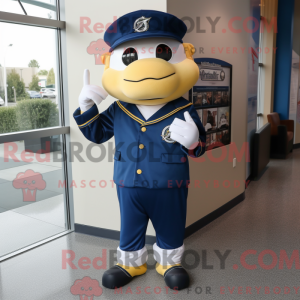 Mascot character of a Navy...