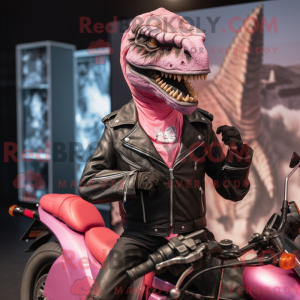 Maskottchen eines rosa...