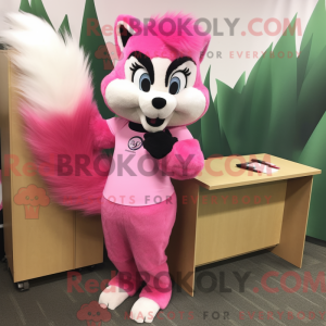 Maskottchen eines Pink...