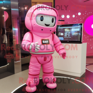 Mascot character of a Pink...