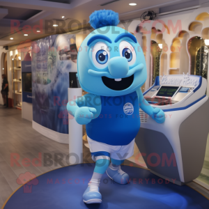 Blå Gyro maskot kostume...