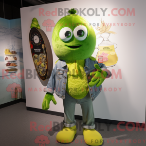 Postava maskota Lime Green...