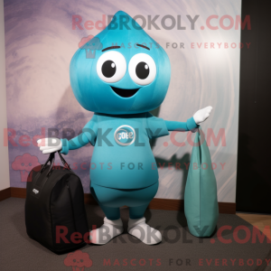 Mascot character of a Cyan...