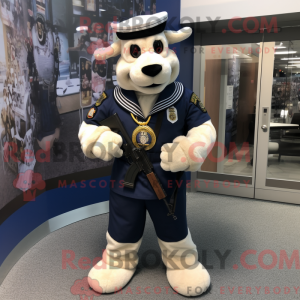 Mascottefiguur van een Navy...