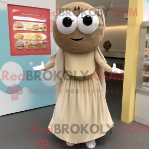 Mascot character of a Beige...