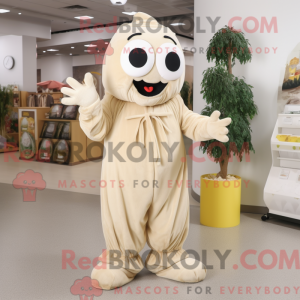 Mascot character of a Beige...