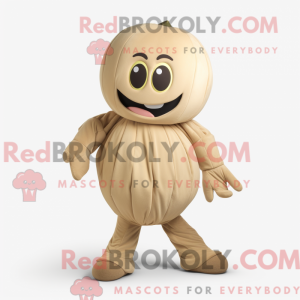 Mascot character of a Beige...
