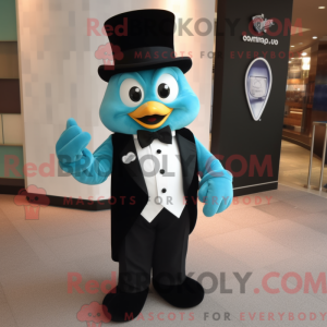 Mascot character of a Cyan...