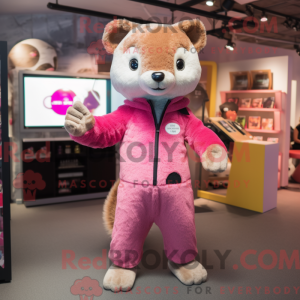 Mascot character of a Pink...