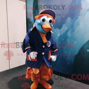 Mascot character of a Navy...