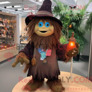Mascot character of a Brown...