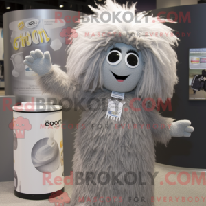 Maskottchen einer grauen...