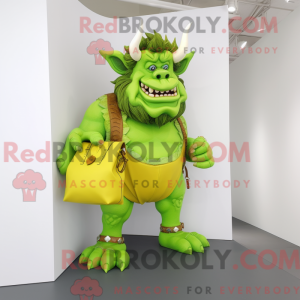 Postava maskota limetkově...