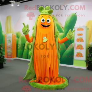 Postava maskota oranžového...