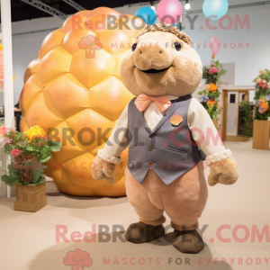 Mascot character of a Peach...