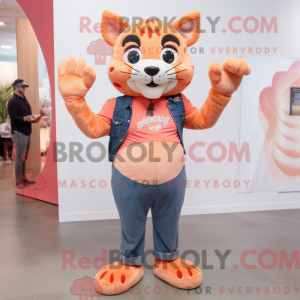 Maskot-karakter av en Peach...
