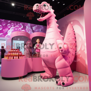 Mascot character of a Pink...