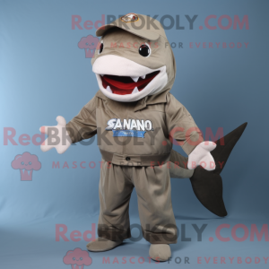 Mascot character of a Shark...
