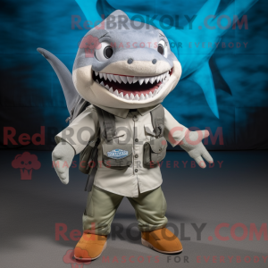 Mascot character of a Shark...