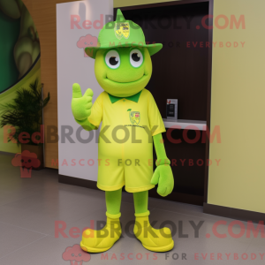 Postava maskota limetkově...