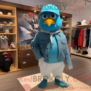 Mascot character of a Cyan...