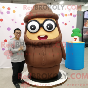 Mascot character of a Brown...