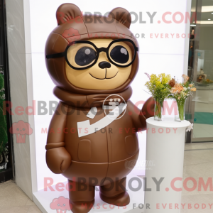 Mascot character of a Brown...
