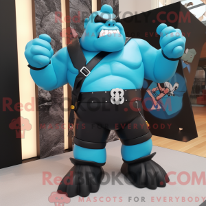 Mascot character of a Cyan...