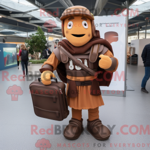 Mascot character of a Brown...