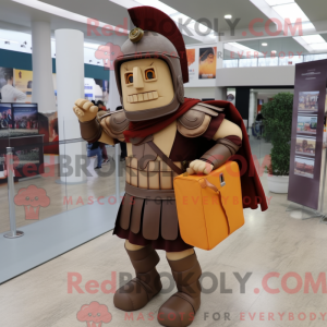 Mascot character of a Brown...