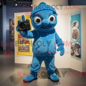 Maskottchen einer blauen...