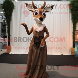 Mascot character of a Brown...