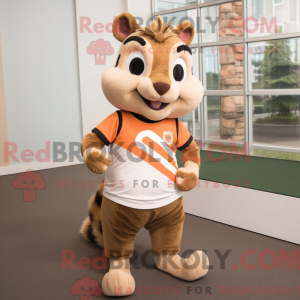 Mascot character of a Tan...