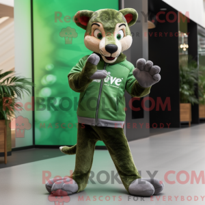 Mascot character of a Green...