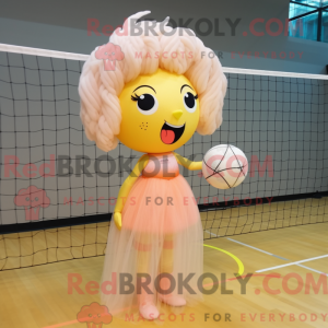 Mascot character of a Peach...