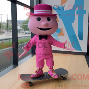 Maskottchen eines rosa...