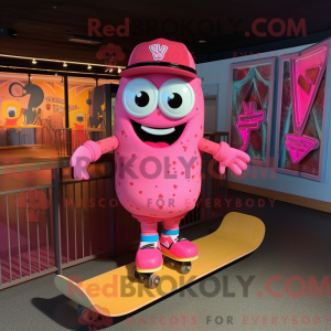 Mascot character of a Pink...