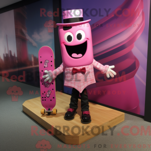Maskottchen eines rosa...