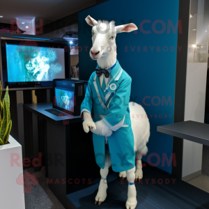 Cyan Boer Goat mascotte...