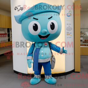 Mascot character of a Cyan...