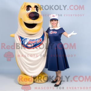Mascot character of a Navy...