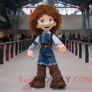Mascot character of a Brown...