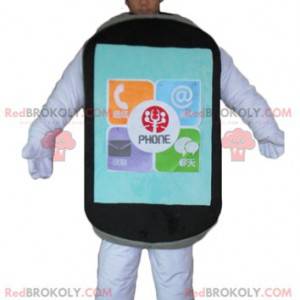 Giant black touch cell phone mascot - Redbrokoly.com