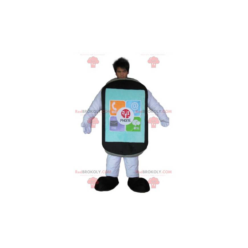 Giant black touch cell phone mascot - Redbrokoly.com