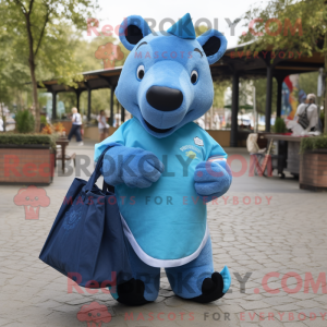 Mascot character of a Blue...