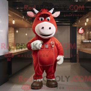 Maskotka av en Red Beef...